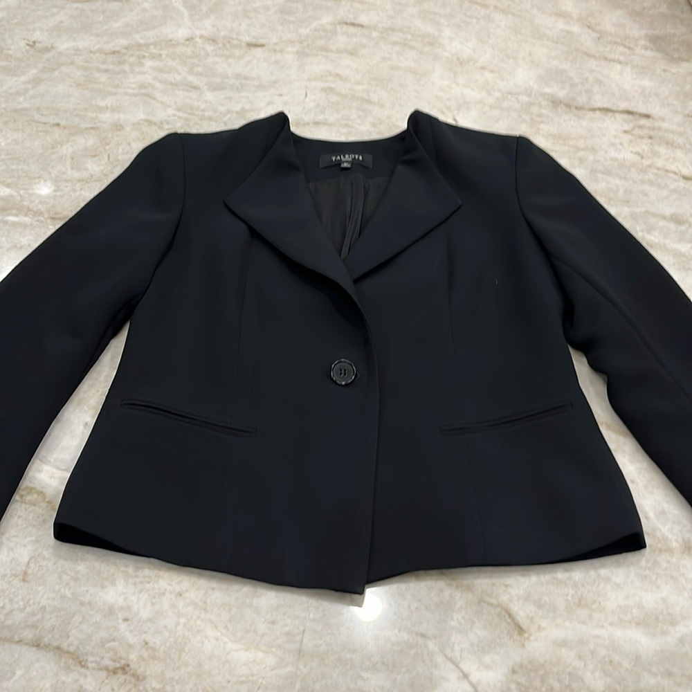 Talbots | Grace Fit One Button‎ Split Cuff Blazer | Black | Petite Size 6 (6P)